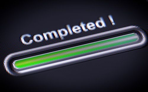 Digital "Completed!" Sign
